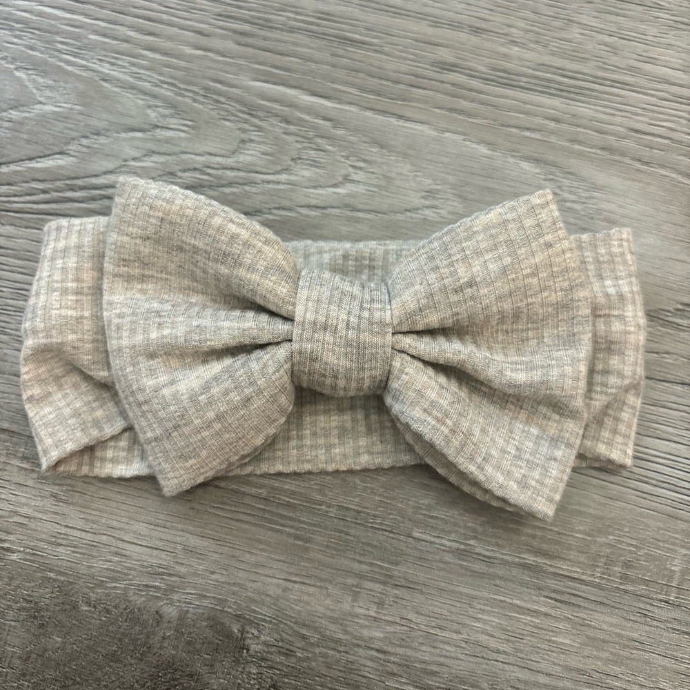 Little Sleepies Grey Heather Headband Bow Infant